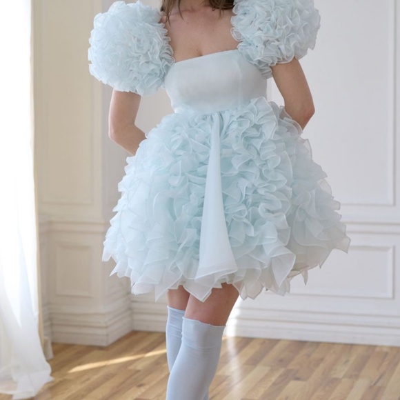 Selkie - Blue Teardrop Paris Dress - Size Large - Picture 2 of 2